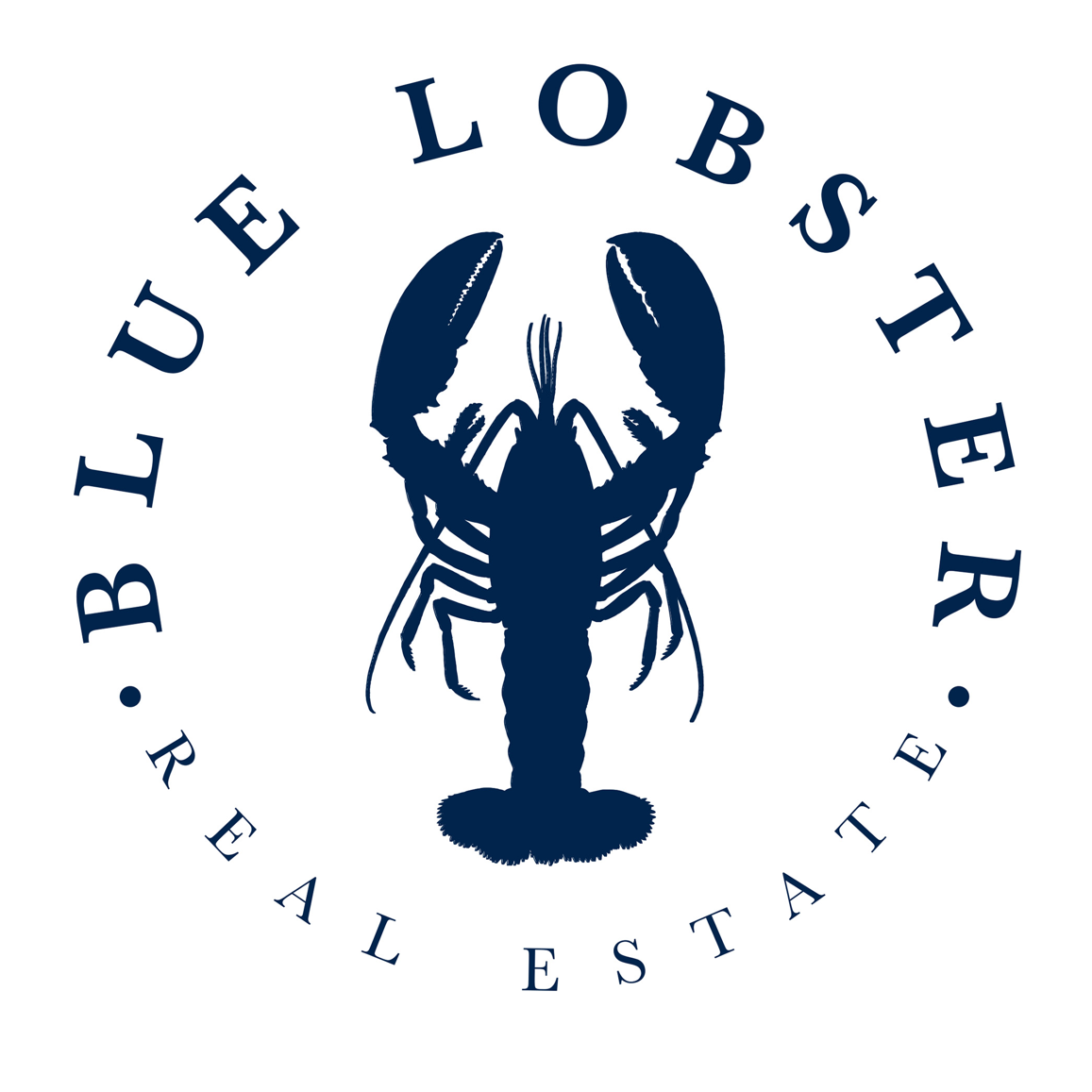 Blue Lobster - logo white